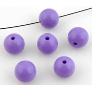 Kunststof kralen rond 10 mm Lila paars
